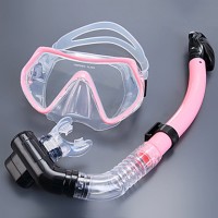 Full Dry Snorkel Goggles Breathing Tube Suit Snorkeling Equipment Tempered Glass